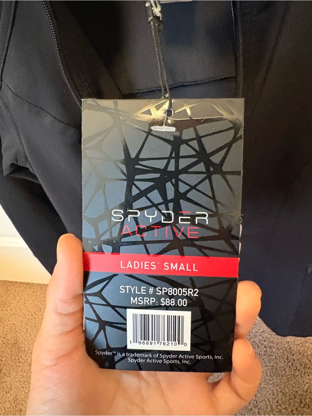 NWT Spyder Active Women’s Full Zip Performance Jacket Small Black - Picture 8 of 11